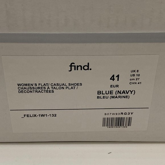 FIND. WOMEN'S FLAT CASUAL SHOE BLUE - Picture 8 of 8
